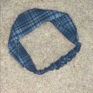 Brandy Melville Blue Plaid Headband